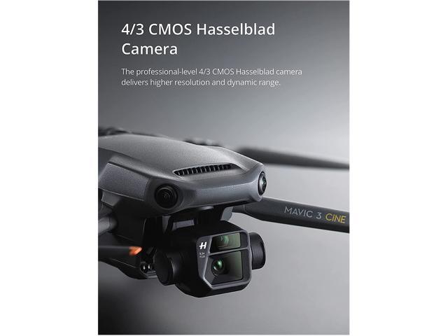 DJI Mavic 3 Cine Premium Combo - Camera Drone with 4/3 CMOS Hasselblad Camera, 5.1K Video, Omnidirectional Obstacle Sensing, 46-Min Flight, Apple ProRes 422 HQ, Max 15km Video Transmission