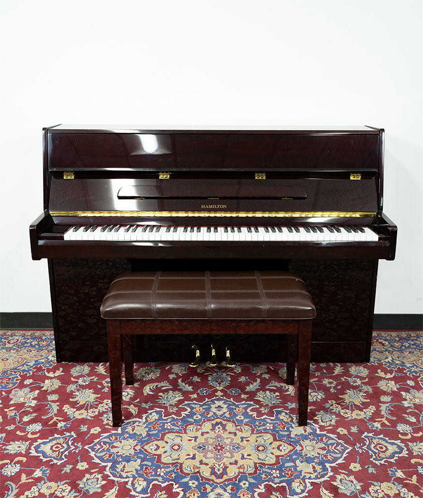 Hamilton H350 Upright Piano Polished Mahogany SN: KR0590